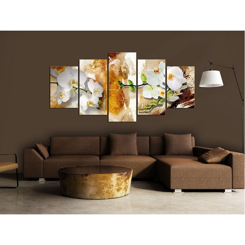 70,90 € Canvas Print - Brown Paint and Orchid