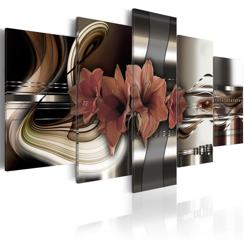 70,90 € Canvas Print - Abstraction and Amaryllis