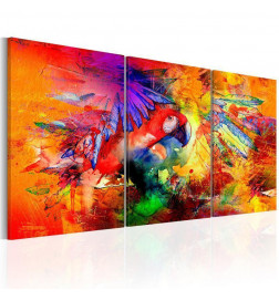 Schilderij - Colourful Parrot