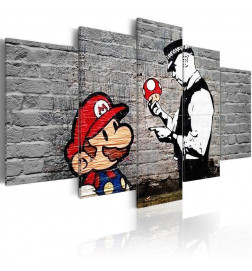 Glezna - Super Mario Mushroom Cop (Banksy)