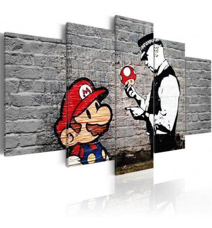 Paveikslas - Super Mario Mushroom Cop (Banksy)