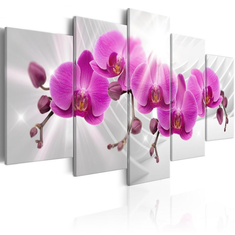 70,90 € Canvas Print - Abstract Garden: Pink Orchids