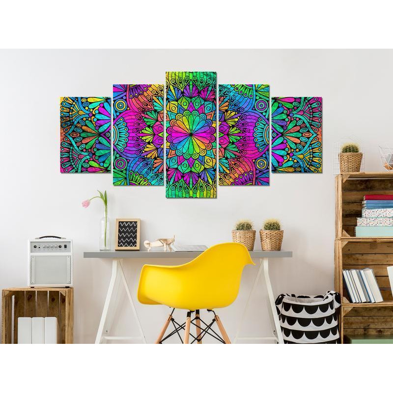 70,90 € Canvas Print - Mandala: Peacock Feathers