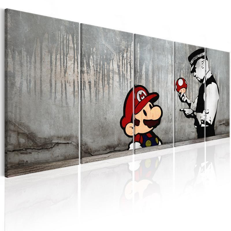 92,90 € Leinwandbild - Mario Bros on Concrete