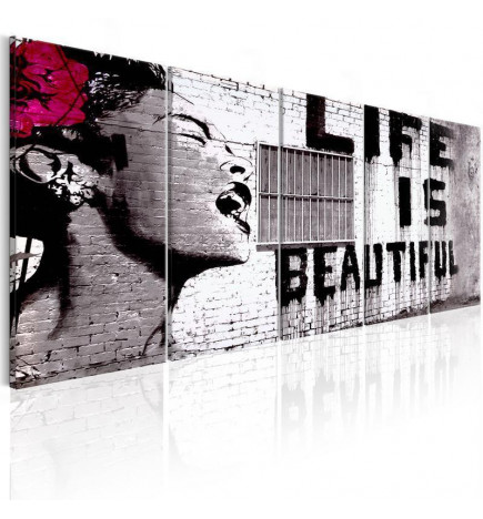 Leinwandbild - Banksy: Life is Beautiful