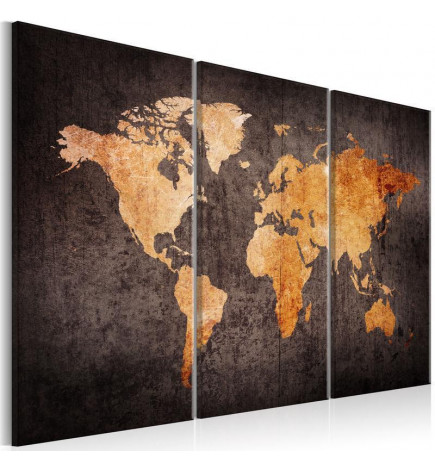 61,90 € Canvas Print - Chestnut World Map