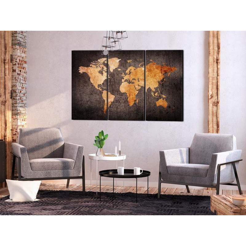 61,90 € Leinwandbild - Chestnut World Map