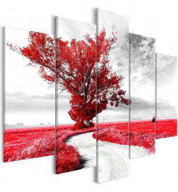 Tableau - Tree near the Road (5 Parts) Red