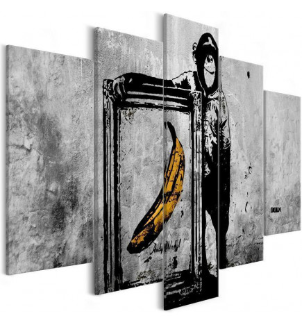 70,90 € Canvas Print - Proud Monkey (5 Parts) Wide