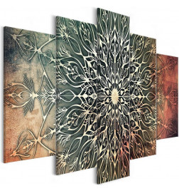 Canvas Print - Center (5 Parts) Wide Green