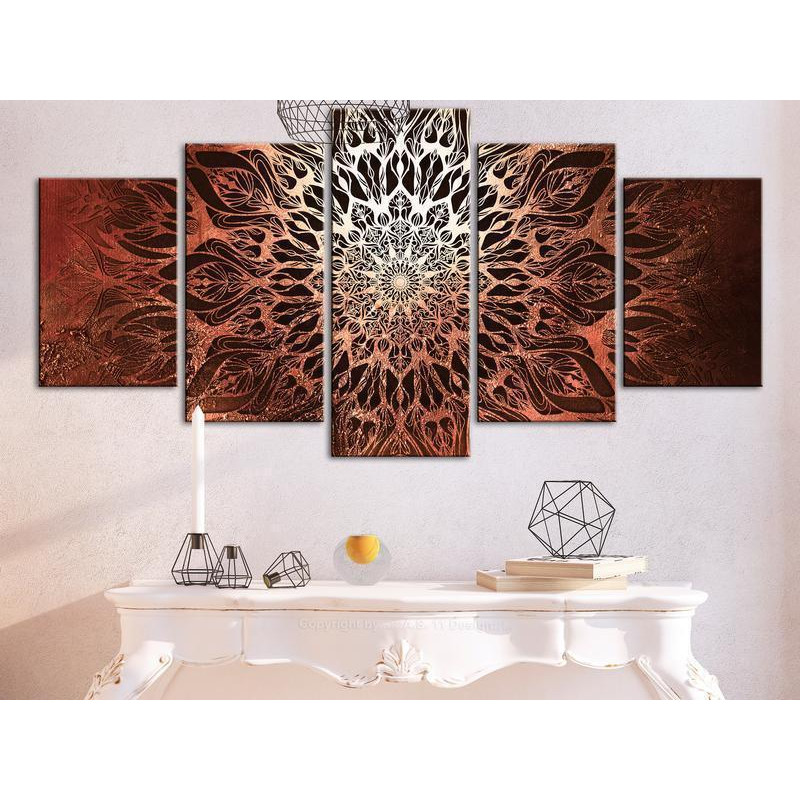 70,90 € Canvas Print - Hypnosis (5 Parts) Orange Wide