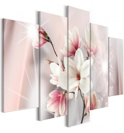 Schilderij - Dazzling Magnolias (5 Parts) Wide