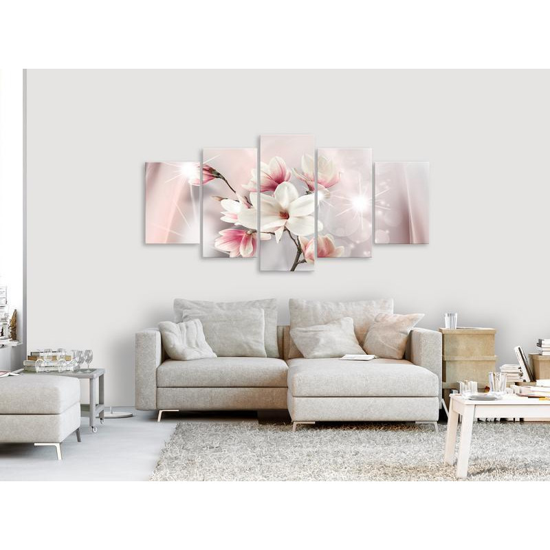 70,90 € Canvas Print - Dazzling Magnolias (5 Parts) Wide