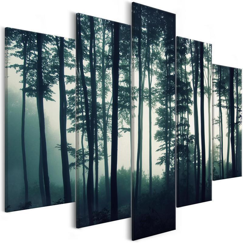 70,90 € Canvas Print - Dark Forest (5 Parts) Wide