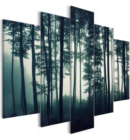 Schilderij - Dark Forest (5 Parts) Wide