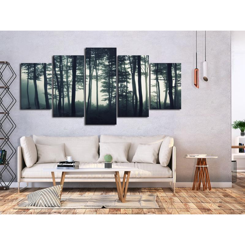 70,90 € Canvas Print - Dark Forest (5 Parts) Wide