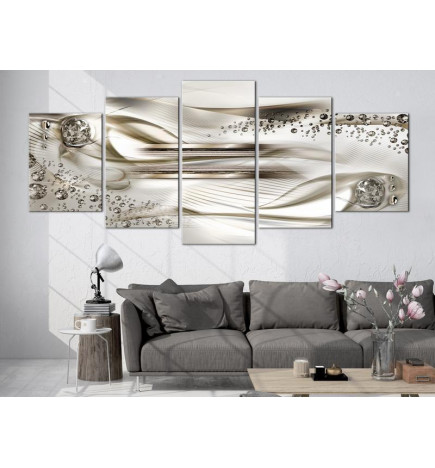 70,90 € Canvas Print - Underwater Harp (5 Parts) Wide Brown