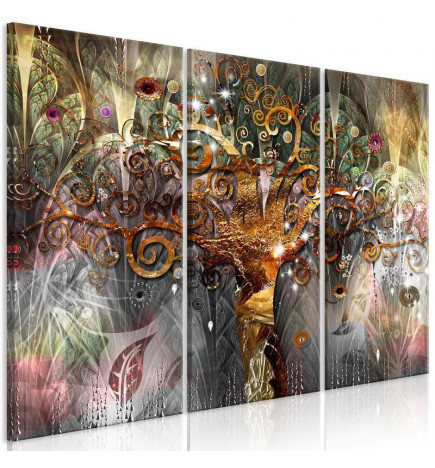61,90 € Canvas Print - Golden Tree (3 Parts)