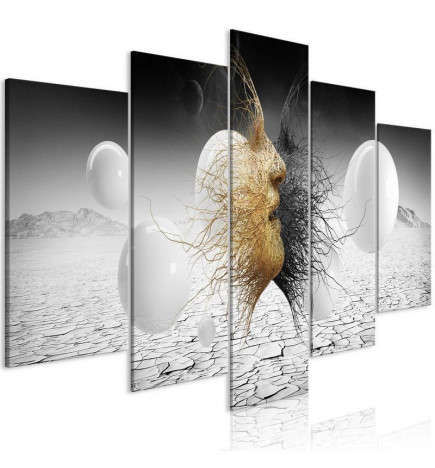 70,90 € Taulu - Woven Faces (5 Parts) Wide Golden