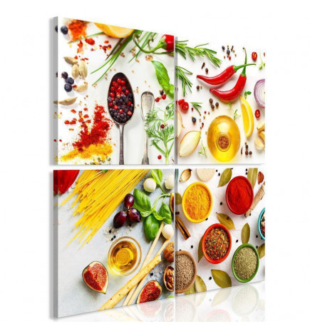 Canvas Print - Spices of the World (4 Parts)