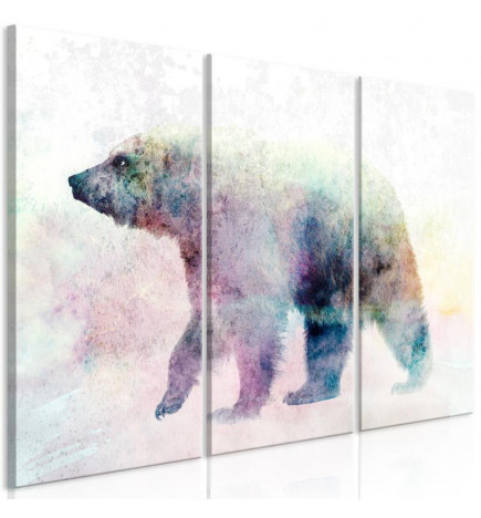 Leinwandbild - Lonely Bear (3 Parts)