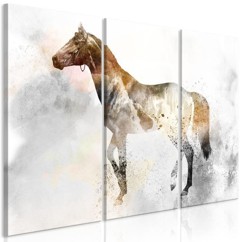 61,90 € Canvas Print - Fiery Steed (3 Parts)