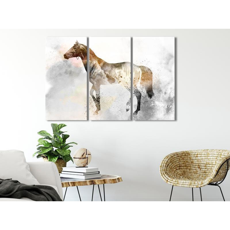 61,90 € Canvas Print - Fiery Steed (3 Parts)