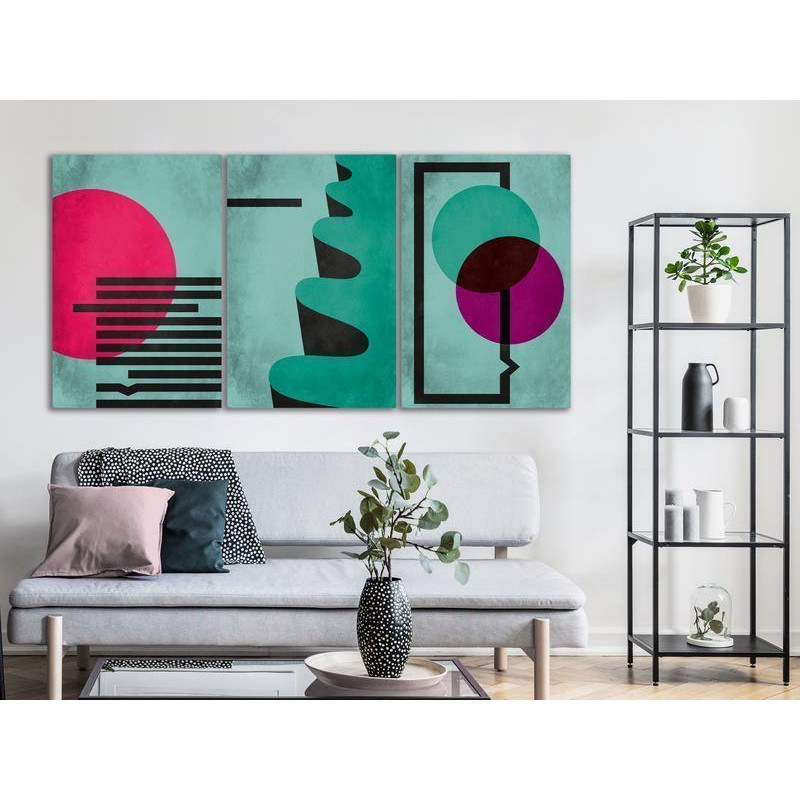 88,90 € Canvas Print - Space of Shapes (3 Parts)