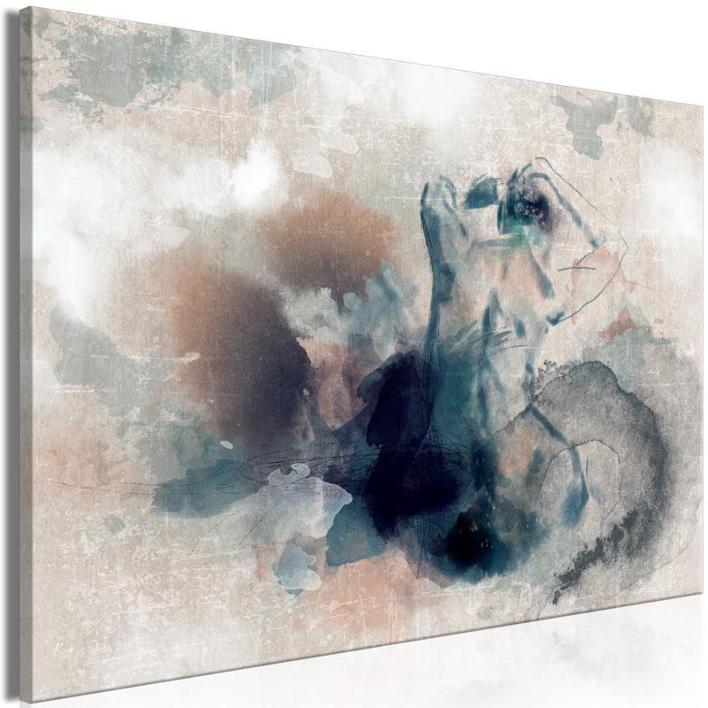 31,90 € Canvas Print - Thoughtful in Blue