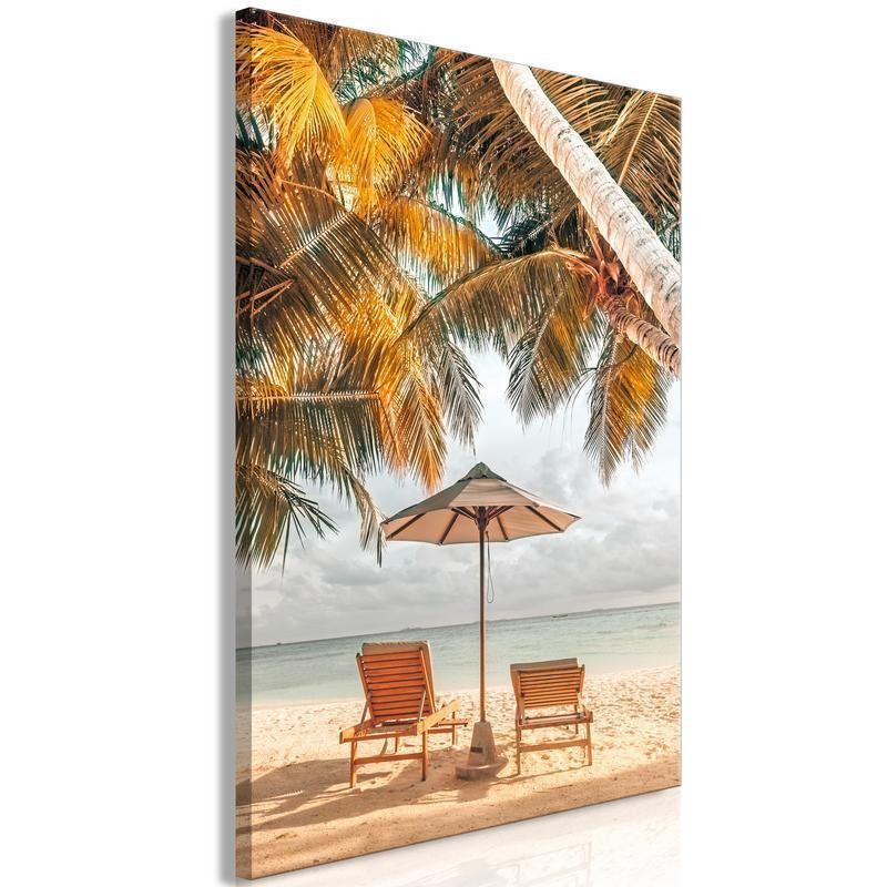 31,90 € Canvas Print - Palm Umbrella (1 Part) Vertical