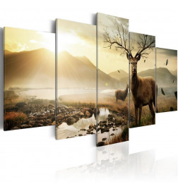 Canvas Print - Tundra and deer