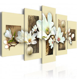 Canvas Print - Texture and magnolia