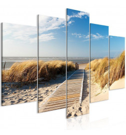 Canvas Print - Unguarded beach - 5 pieces