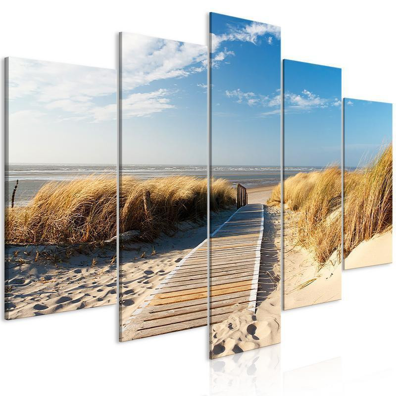 70,90 € Canvas Print - Unguarded beach - 5 pieces