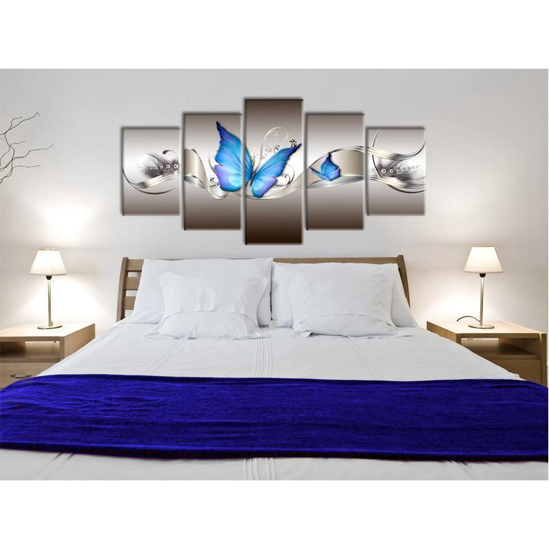 70,90 € Canvas Print - Blue butterflies