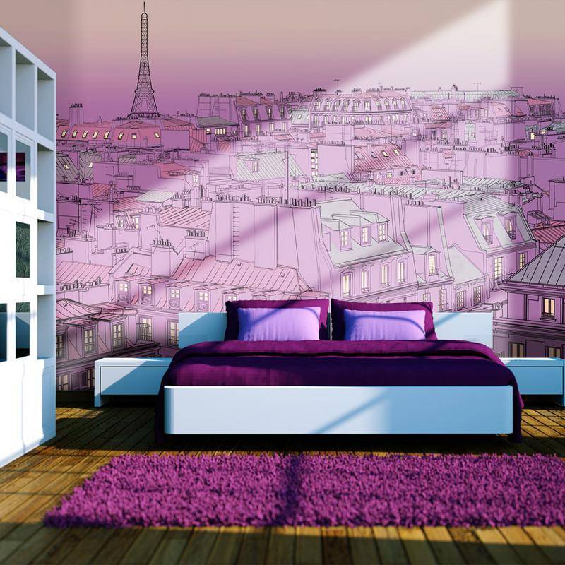 73,00 €Fotomurale a parigi - con sfondo rosa - arredalacasa