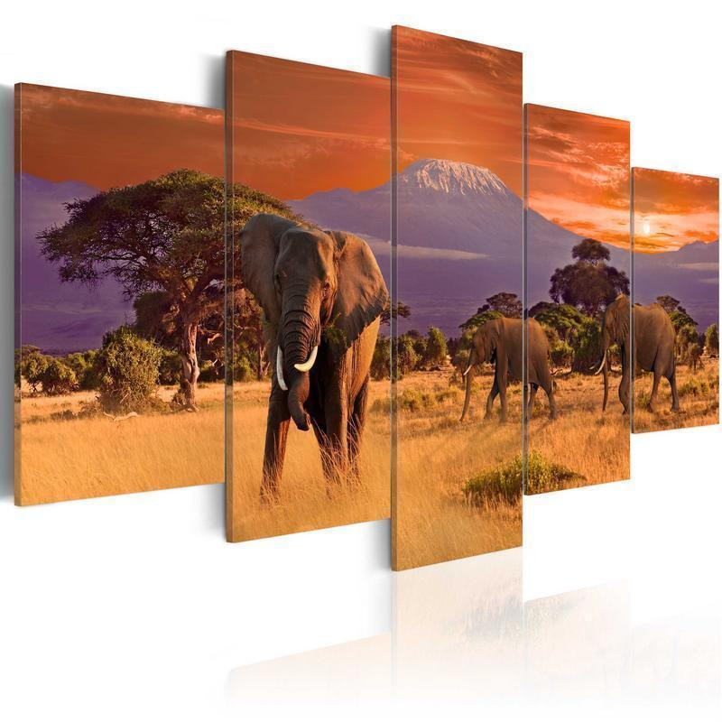 70,90 € Canvas Print - Africa: Elephants