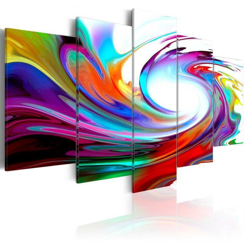 70,90 € Canvas Print - Rainbow - swirl
