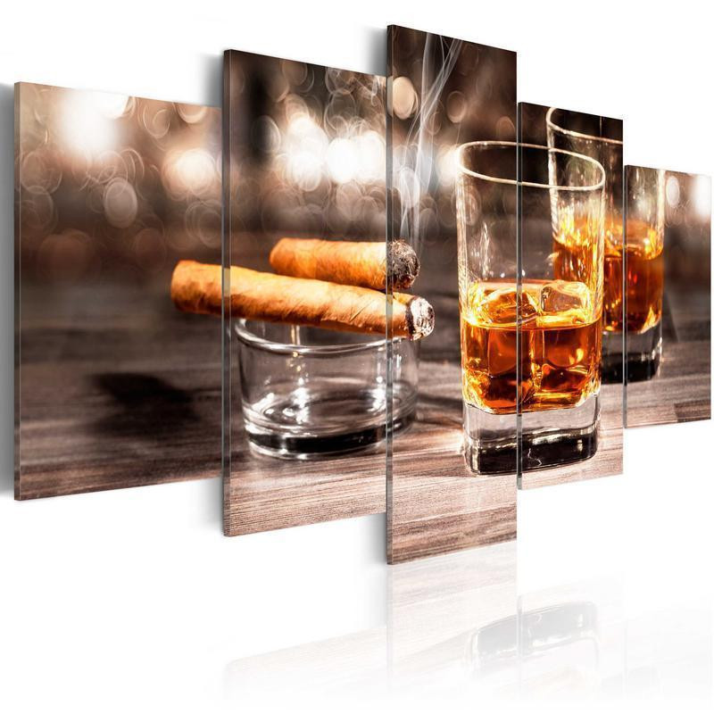 70,90 € Canvas Print - Cigar and whiskey