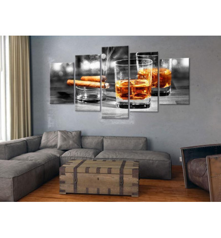 Canvas Print - Cigars and whiskey
