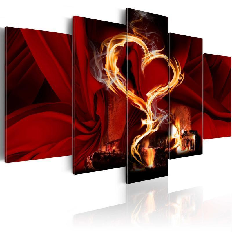 70,90 € Schilderij - Flames of love: heart