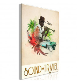 Schilderij - Sound Travel (1 Part) Vertical