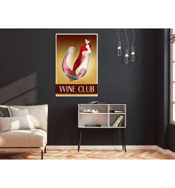 Schilderij - Wine Club (1 Part) Vertical