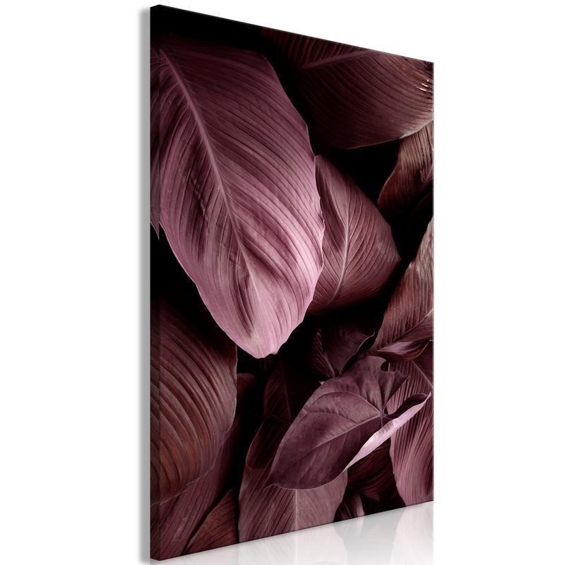 31,90 € Canvas Print - Velvet Leaves (1 Part) Vertical