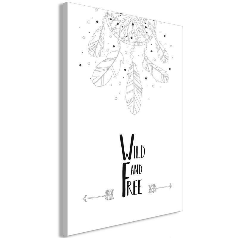 31,90 € Canvas Print - Wild and Free (1 Part) Vertical