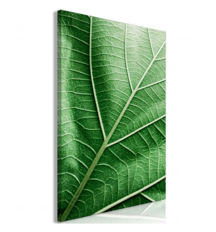 Leinwandbild - Malachite Leaf (1 Part) Vertical