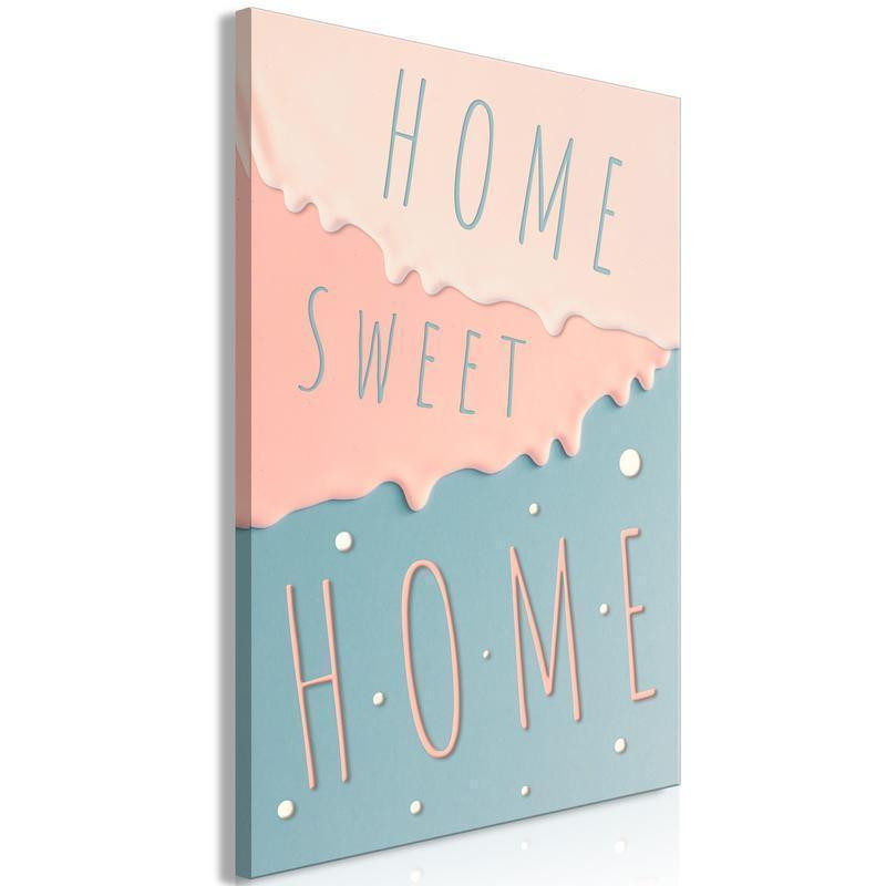 31,90 € Canvas Print - Inscriptions: Home Sweet Home (1 Part) Vertical