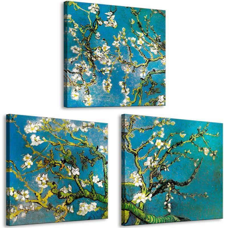 82,90 € Schilderij - Blooming Almond (3 Parts)