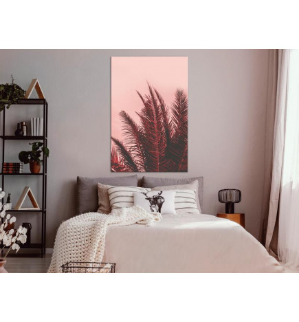 Schilderij - Palm Trees at Sunset (1 Part) Vertical