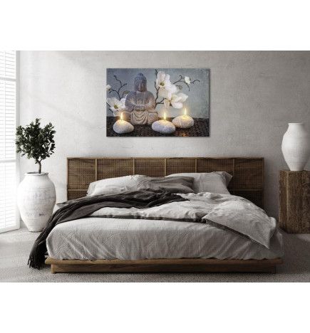 31,90 € Canvas Print - Buddha and Stones (1 Part) Wide
